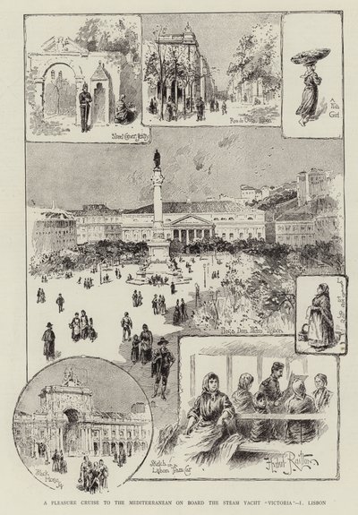 A Pleasure Cruise to the Mediterranean on Board the Steam Yacht Victoria, Lisbon by Herbert Railton